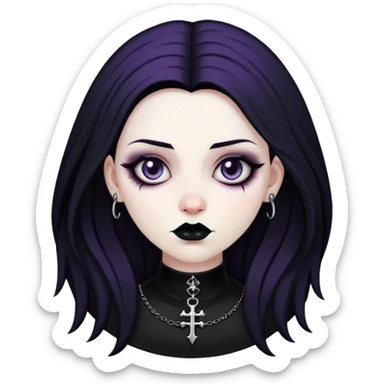 goth woman sticker