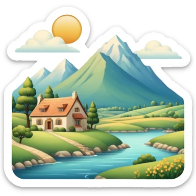Vintage aesthetic full scenic SCENERY sticker