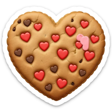 cookie heart shape sticker