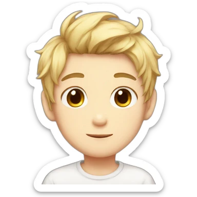 Cute anime cartoon boy  sticker