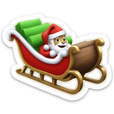 Santa’s sleigh  sticker