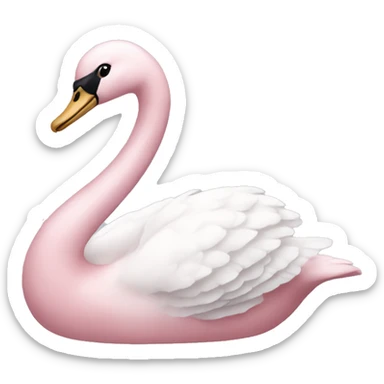 pastel pink swan sticker