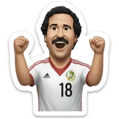 pablo escobar goal celebration sticker