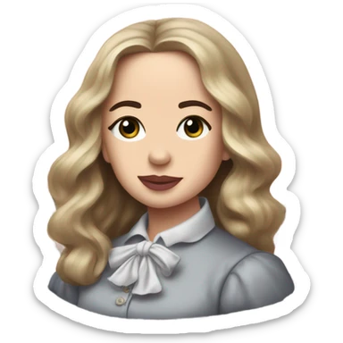 pink $100 bill but instead of benjamin franklin it’s sabrina carpenter  sticker