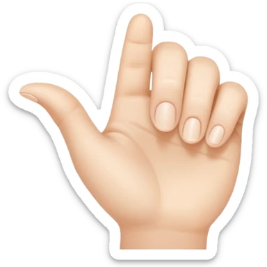 Mano con il mignolo all' in sù sticker