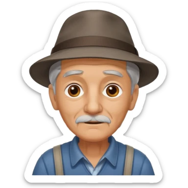 abuelo de pueblo rural sticker