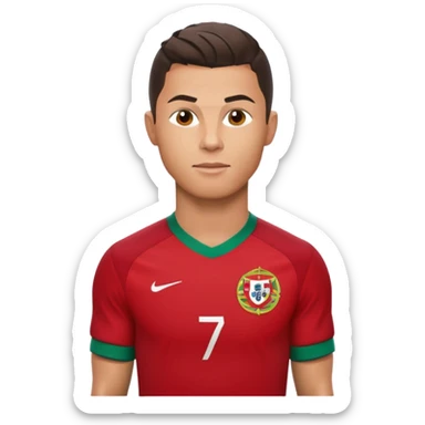 Cristiano Ronaldo wearing Portugal national team kit sticker