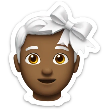 White bow emoji  sticker