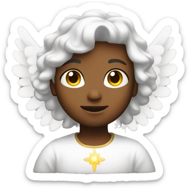 Angel with a vey bright halo sticker