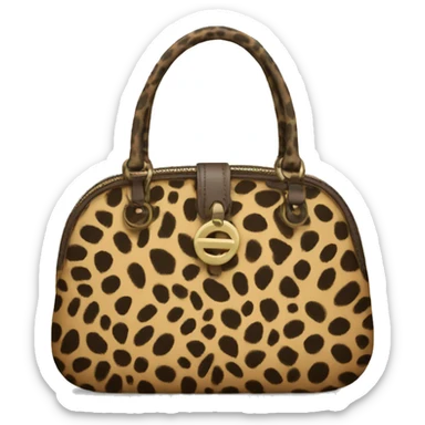 purse with cheetah print  sticker