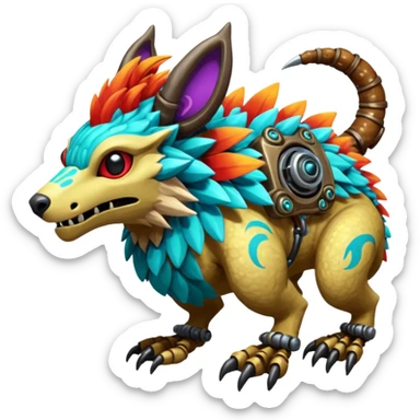 Vernid-Protogen-Grem2-Wickerbeast-Bagbean-animal-fusion-hybrid-creature sticker