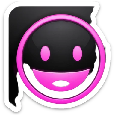 black pink world wide web icon sticker
