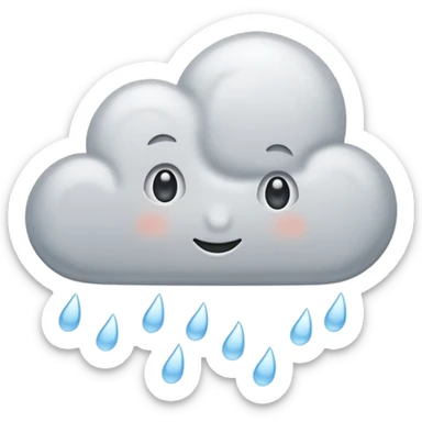 rainy day with soft clouds sticker