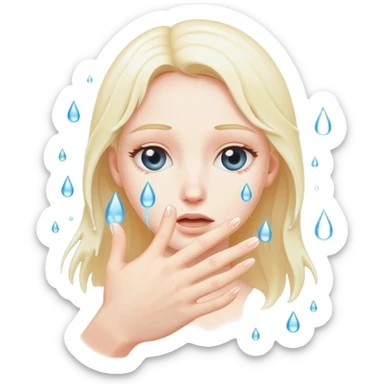 Hand fingering vagina with water leaking out sticker