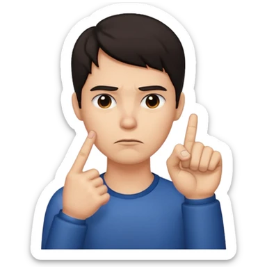 put your big finger on the neck  sticker