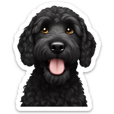 Black goldendoodle sticker