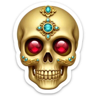 Skull emoji looking rich no for editing  sticker