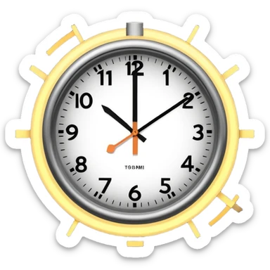 A close-up of a clock with sharply defined numbers and glowing hands, captured in dramatic lighting. The second hand is blurred into multiple trailing streaks to show rapid ticking, creating a sense of urgency and fast-passing time. sticker