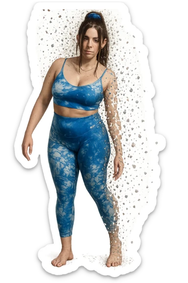 corpo come se si stesse sgretolando  sticker