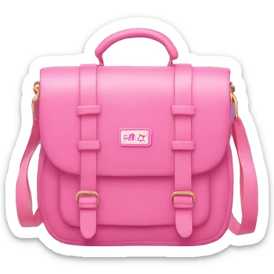Pink bag additional long side straps sticker