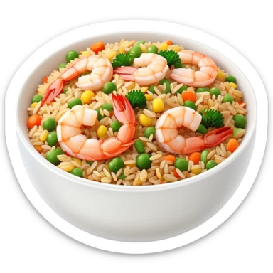 A shrimp frying rice sticker