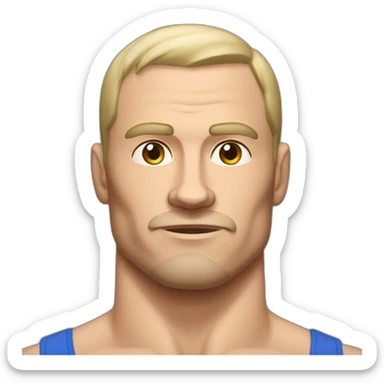 russian guy with a lot of muscles named nikita  sticker