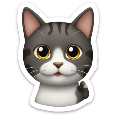 cat who finished a Portuguese homework sticker