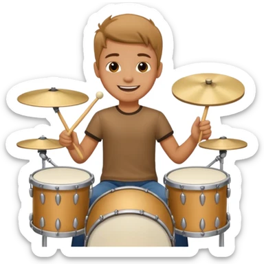 niño trigueño tocando la bate´ria sticker