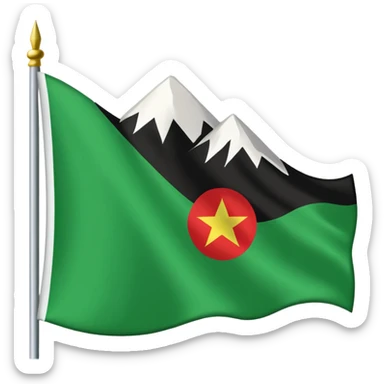 Just do a simple flag I want to put in my bio. Have u seen the panjshir flag do that it’s not in the emojis but make it exactly like the picture don’t add anything else. something on the middle search it up and make it in a shape of flag like the emojis no it’s goes like green on  sticker