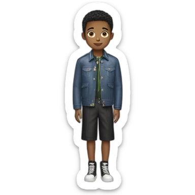 Boy wearing prada sticker