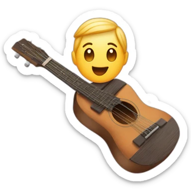 Emoji avec des coeurs qui écoute de la musique  sticker