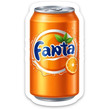 a bright orange Fanti can sticker