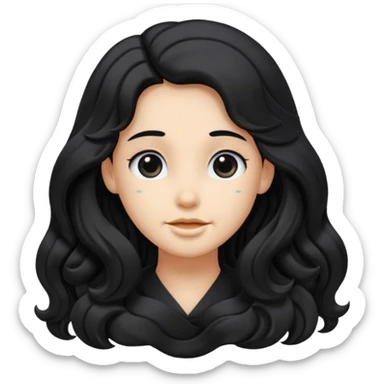 Pluto from The Olympians with long black wavy hair, black stola sticker