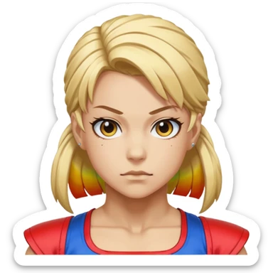 rainbow mika street fighter sticker