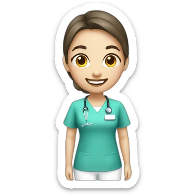 young female dentistry student sticker