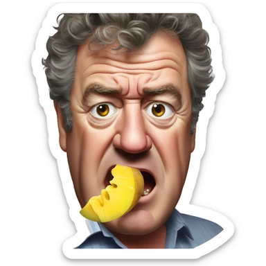 Jeremy Clarkson is eating pinaple sticker