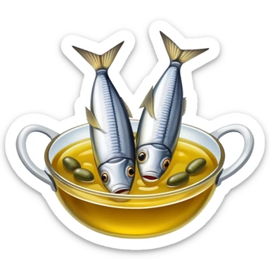 unas sardinas en aceite de oliva sticker