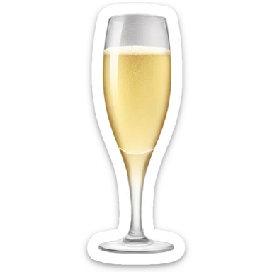 New Years champagne sticker