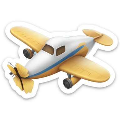 Plane with butterfly wings  sticker