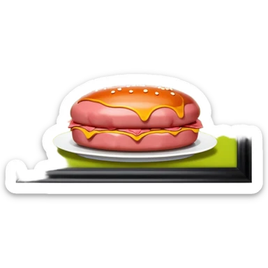  paris art city SPAM meat jeff koons style sculpture arty landscape  sticker