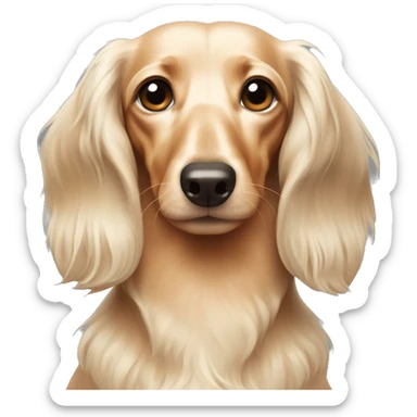 cream Long-haired dachshund sticker