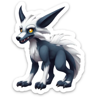 Cute Protogen-vernid-sergal-wickerbeast by griffsnuff & LiLaiRa & Falvie full body  sticker