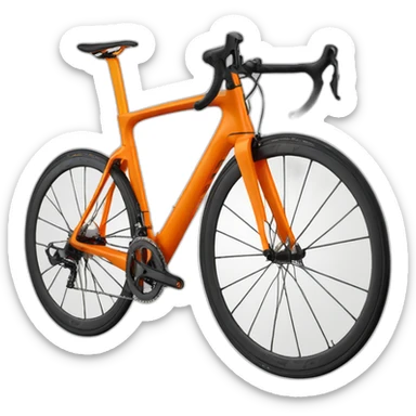 Orange Carbon road bike sticker