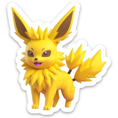 Jolteon the electric Pokémon waving sticker