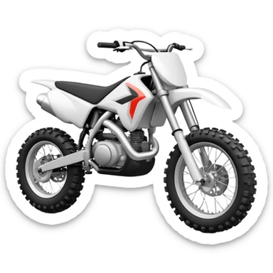 white dirt bike sticker