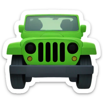 jeep passing through the forest tree sticker