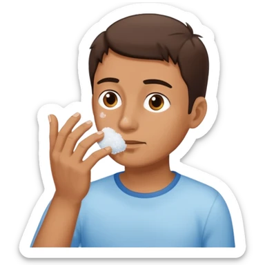 guy sniffing salt  sticker