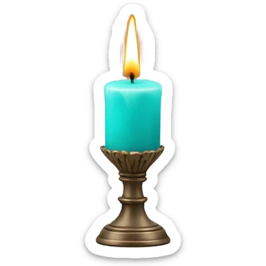 turquoise decorative candle sticker