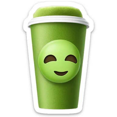 Matcha in a to go cup sticker