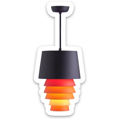 Danish PH lamp with layered shades sticker